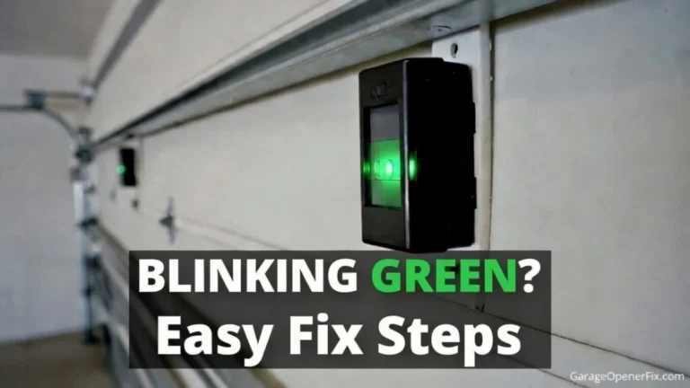 garage door safety sensor blinking green light