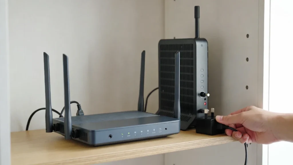 reboot modem and router to fix myq offline