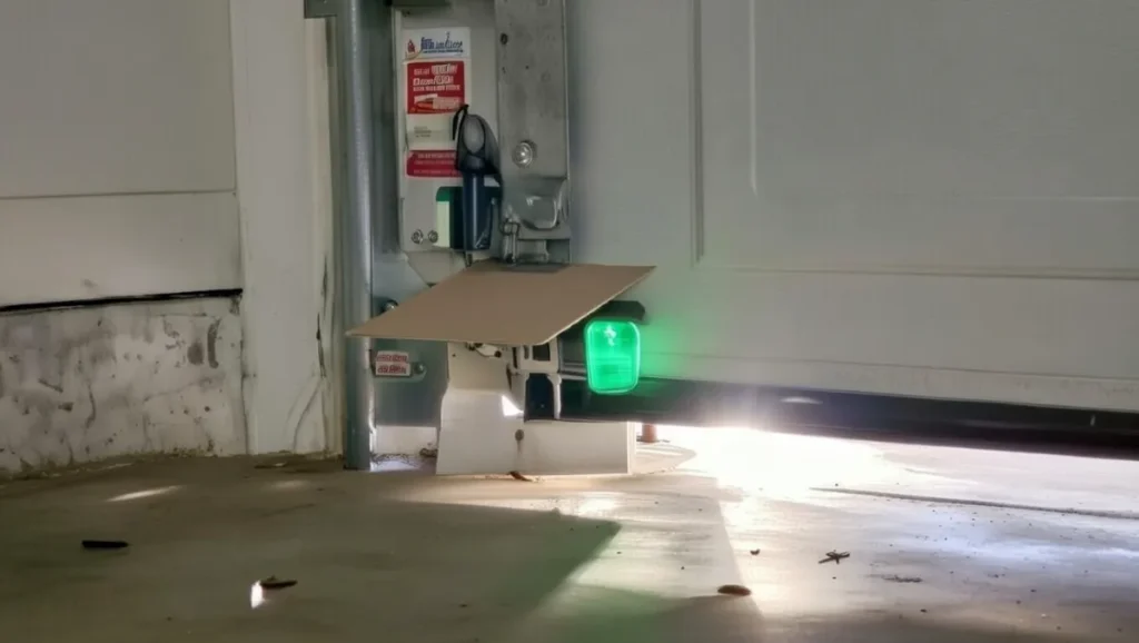 DIY visor shade to stop garage door sensor sunlight interference