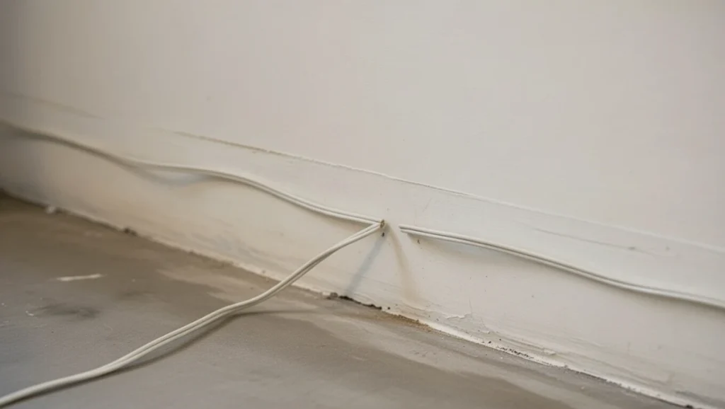 garage door sensor wire damage stapled pinched