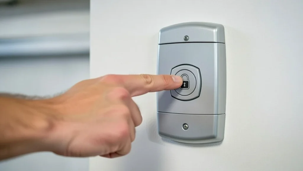 garage door wall control lock mode check