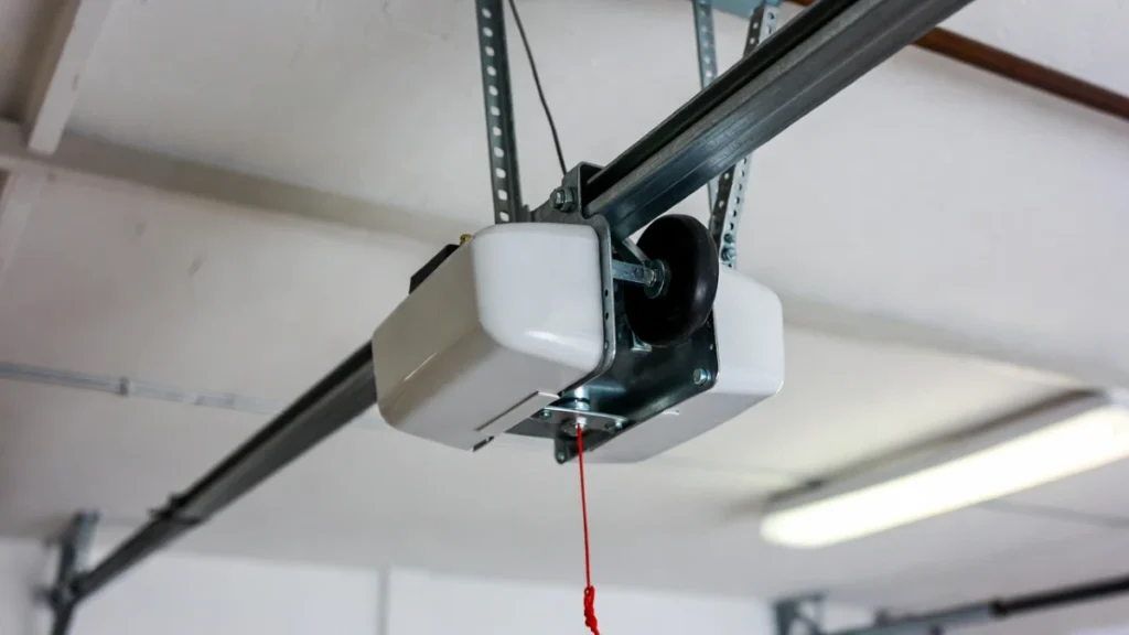 garage door emergency release cord and trolley