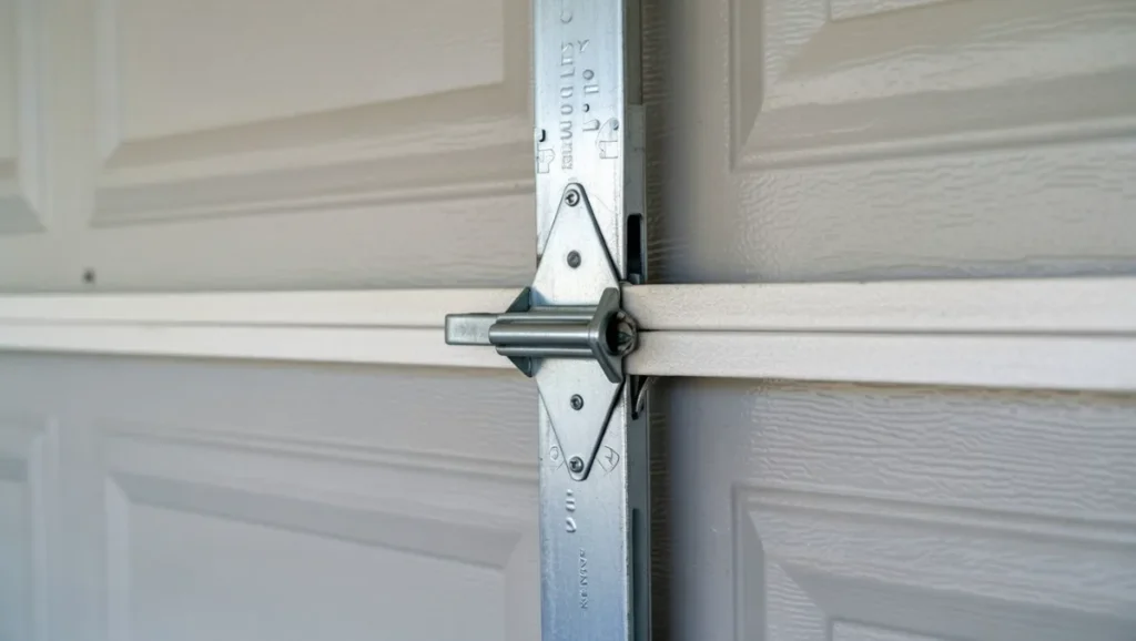 manual slide lock on garage door preventing opening