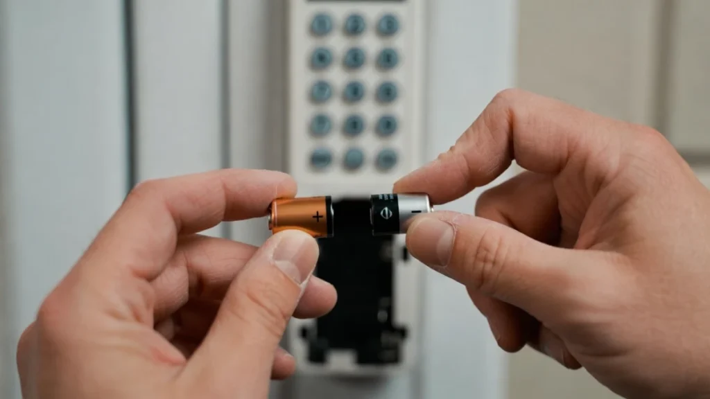 changing battery in garage door keypad