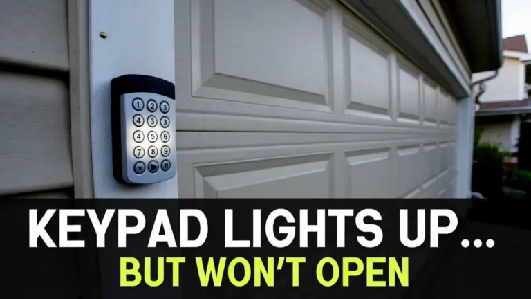 garage keypad lights up but won’t open door fix