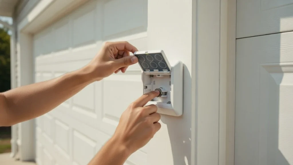 testing garage keypad range by standing closer
