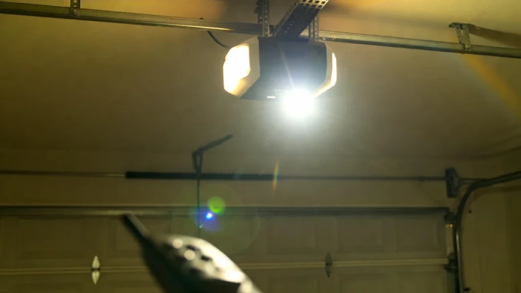 LED bulb interference reducing garage door remote range