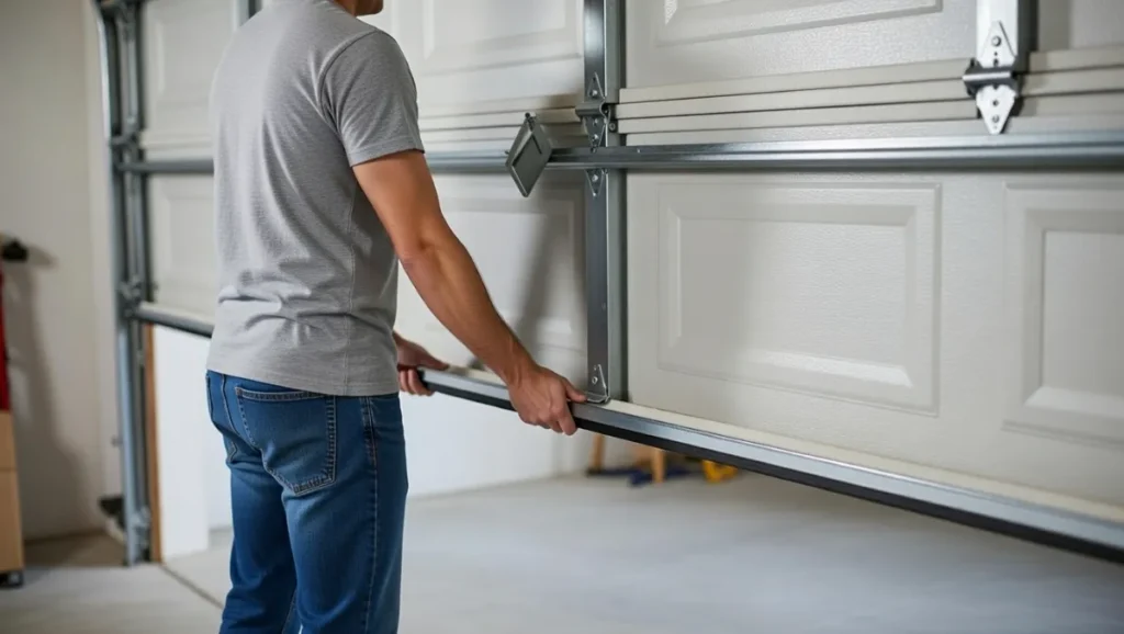 manual lift test to check if garage door is heavy