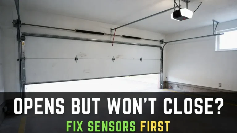 garage door opens but won’t close fix sensors