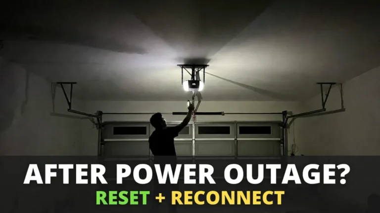 garage door won’t open after power outage reset reconnect