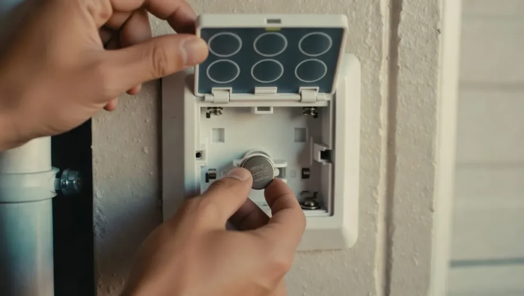 replacing battery in garage keypad