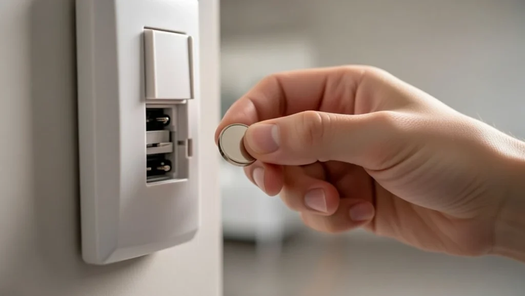 eplace battery in garage door remote