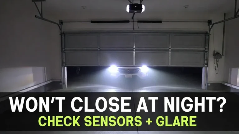 garage door won’t close at night sensor glare fix