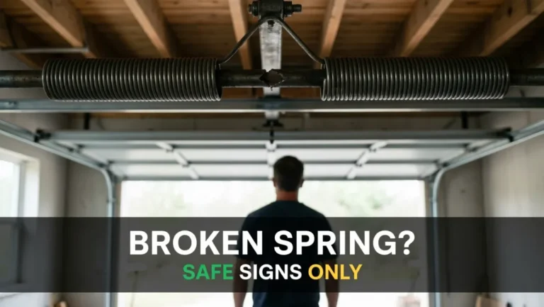 how to tell if garage door spring is broken safe signs