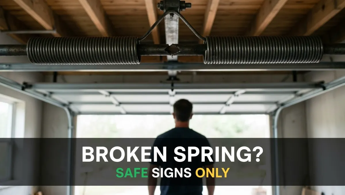 how to tell if garage door spring is broken safe signs