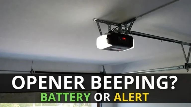 garage door opener beeping meaning battery alert