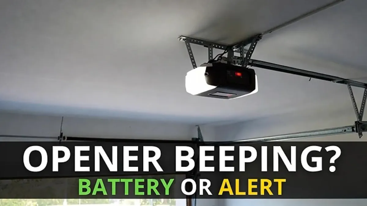 garage door opener beeping meaning battery alert