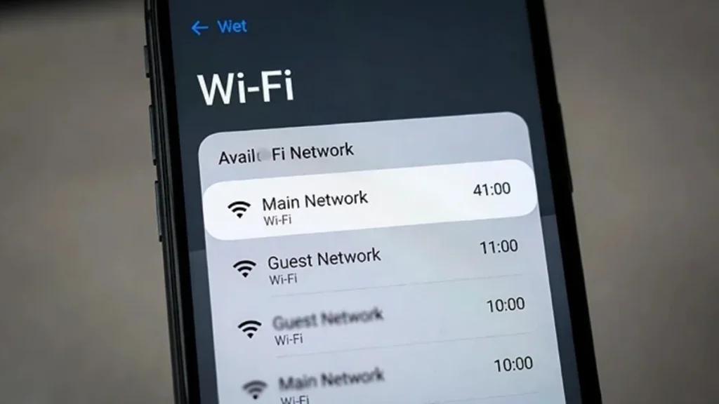 switch from guest wifi to main wifi for myq app