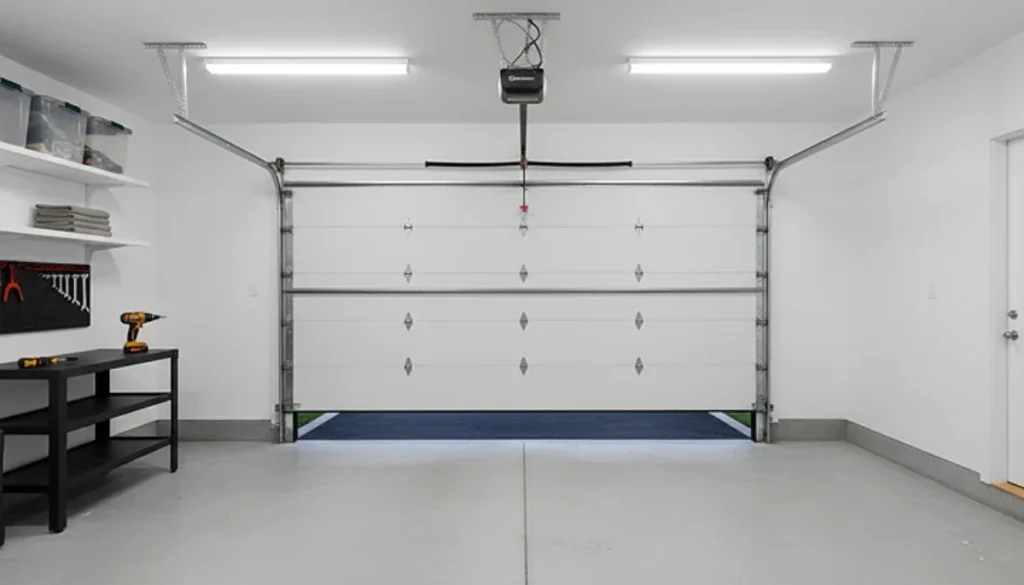 garage door opens a few inches then stops spring problem sign