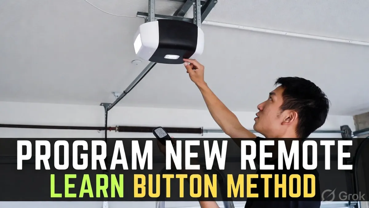 how to program new garage door remote learn button