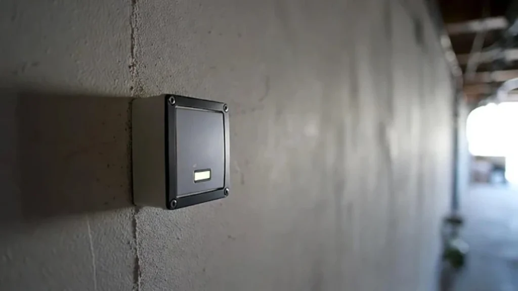  garage door wall control indicator light warning