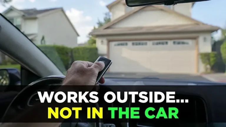 Garage Door Remote Works Outside but Not Inside the Car