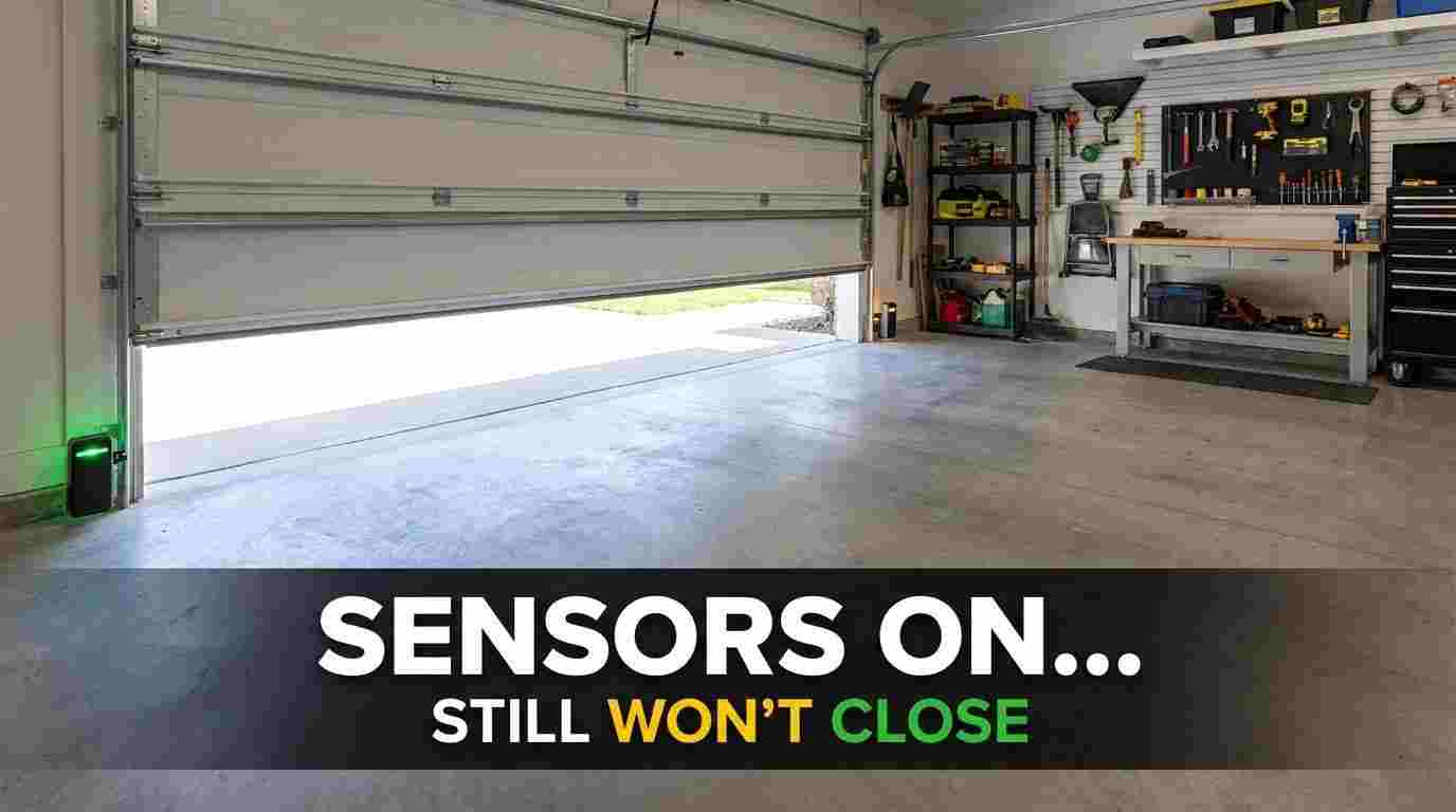 Garage Door Sensor Lights Are On but Door Still Won’t Close What to Check Next