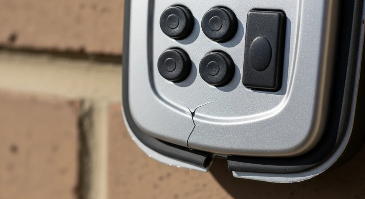  checking garage keypad cover seal to prevent rain damage