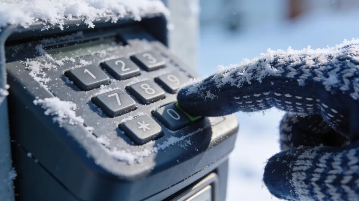 frost and moisture on garage keypad causing issues