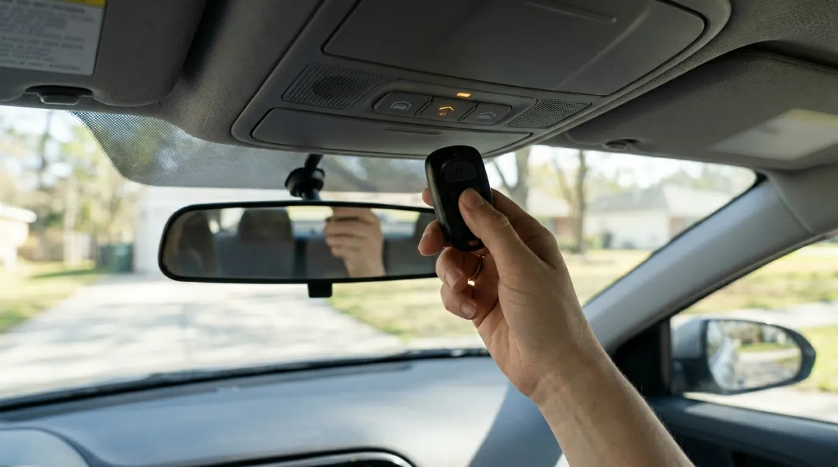 training HomeLink with handheld garage remote