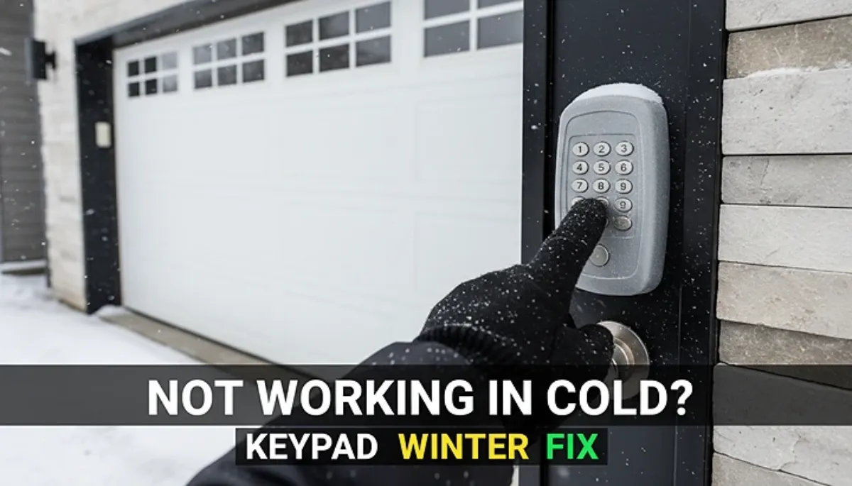 garage keypad not working in cold weather winter fix