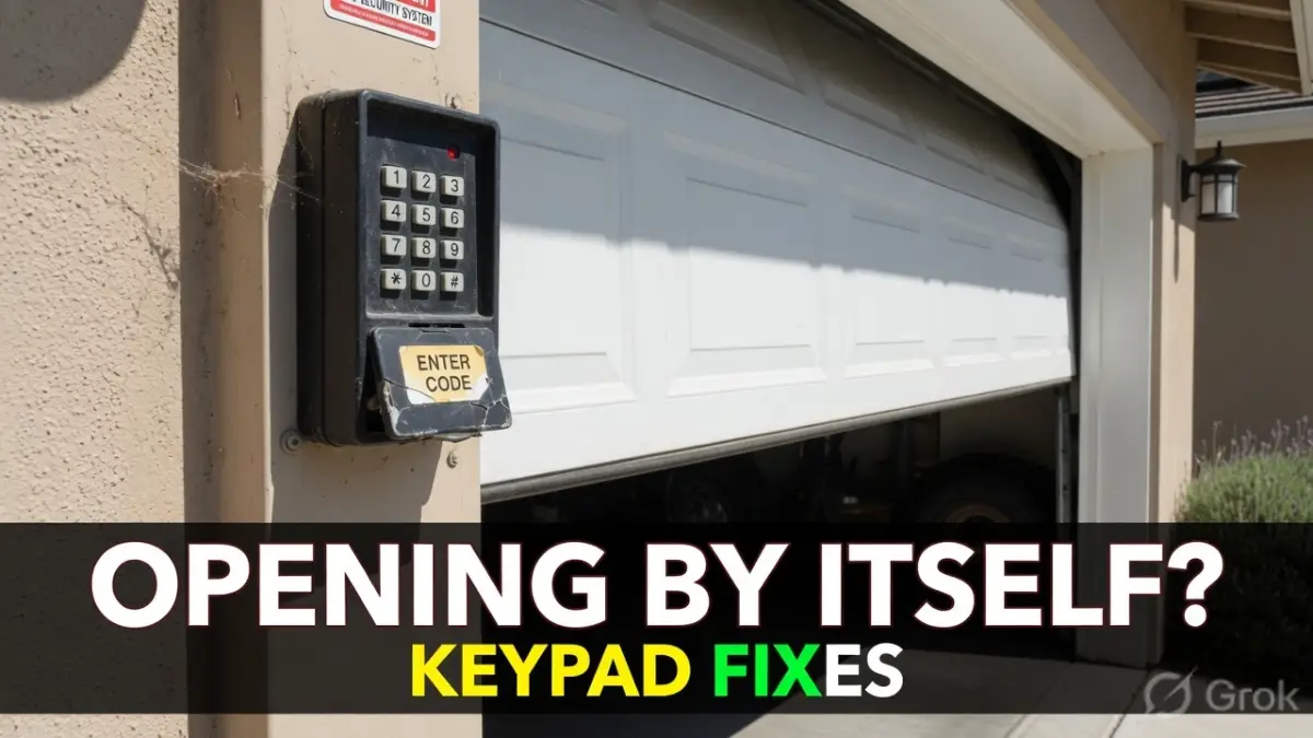 garage door keypad randomly opens door causes fixes