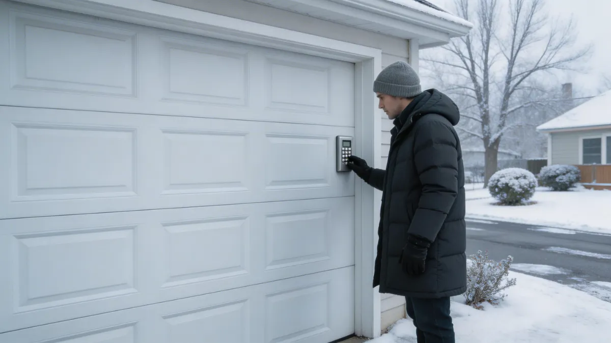  testing garage keypad range by standing closer in cold weather