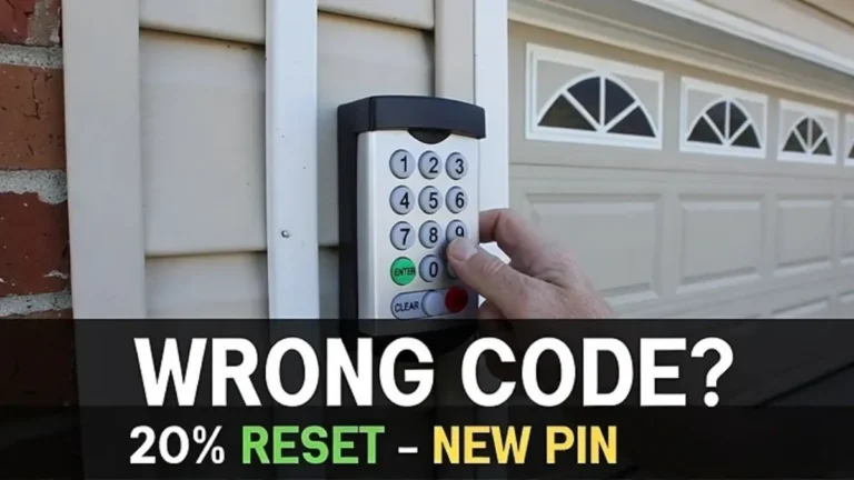 garage keypad wrong code reset new PIN forgot code
