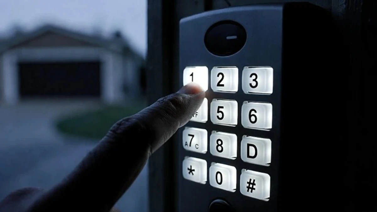 moisture on garage keypad causing blinking