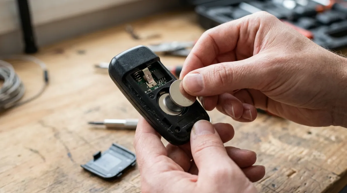 replace remote battery to help HomeLink programming