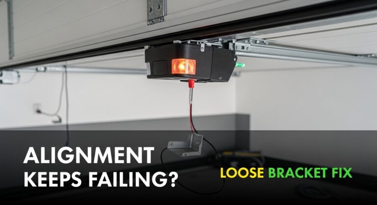 garage door sensor alignment keeps failing loose bracket wiring fix