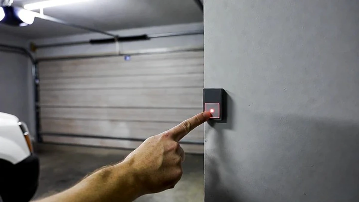 testing wall button before resetting garage keypad code